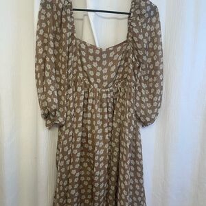 brown mini dress